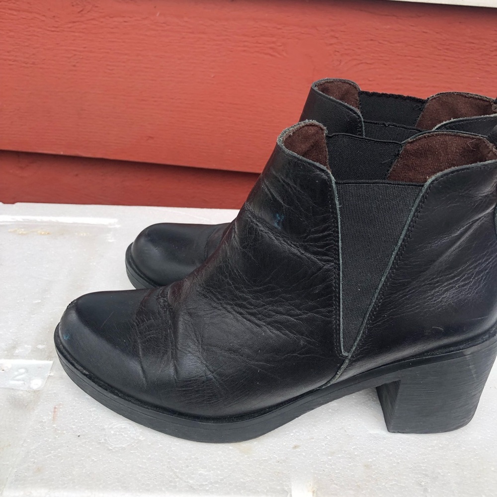 TLB  Mallorca Women’s Black Leather Ankle Boots Size 41/10.5US - Picture 10 of 16